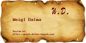 Weigl Dalma névjegykártya